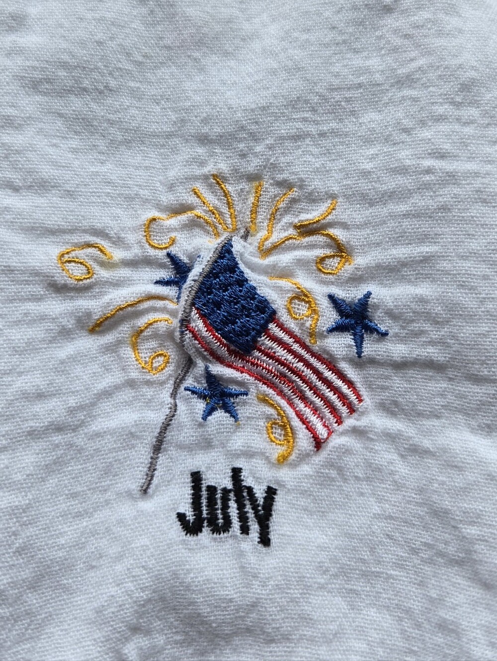 White Embroidered Months Hand Towels - Picture 8 of 16